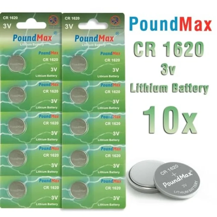 10 x PoundMax 1620 CR1620 DL1620 3V Lityum Madeni Para Pilleri