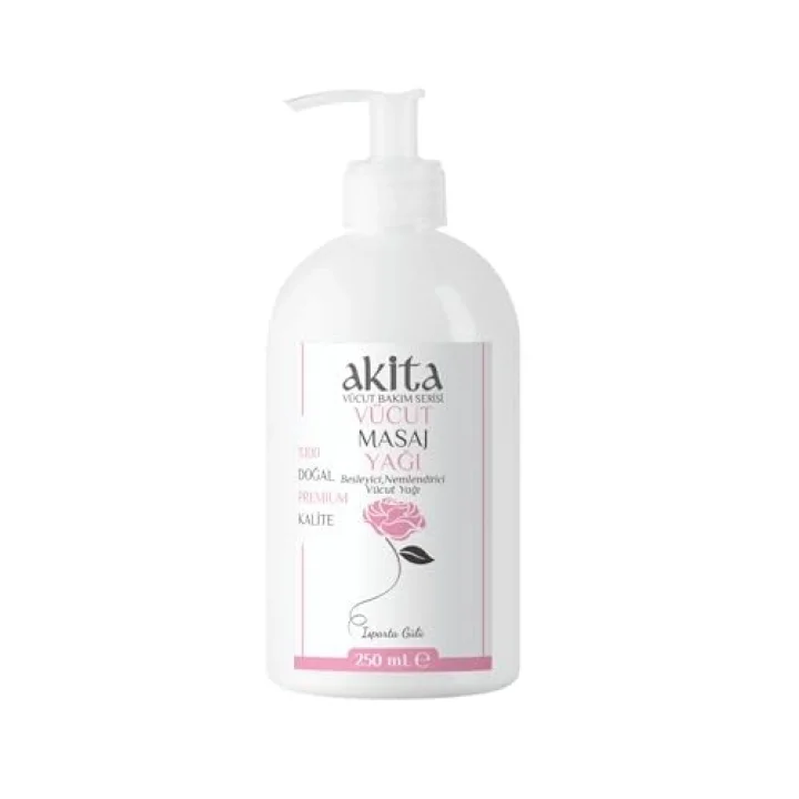 % 100 Doğal Vücut Ve Masaj Yağı Gül 250mL