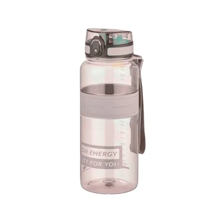 1000ml Büyük Boy Silikon Gövde Tritan Su Matarası (Kahverengi)