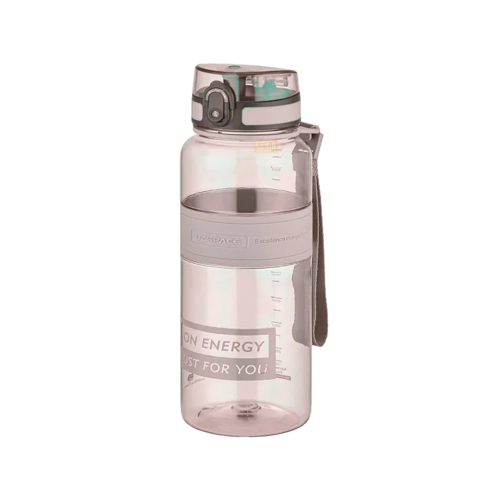 1000ml Büyük Boy Silikon Gövde Tritan Su Matarası (Kahverengi)