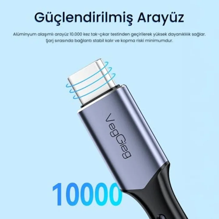 100W 5A E-Mark Çipli PD Type-C to Type-C Hızlı Şarj ve Data Kablosu 1.2 Metre