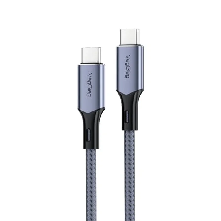 100W 5A E-Mark Çipli PD Type-C to Type-C Hızlı Şarj ve Data Kablosu 2 Metre