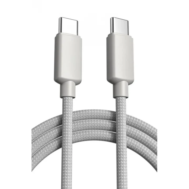 100W Örgülü Type C to Type C SPK-10 1mt Data ve Şarj Kablosu
