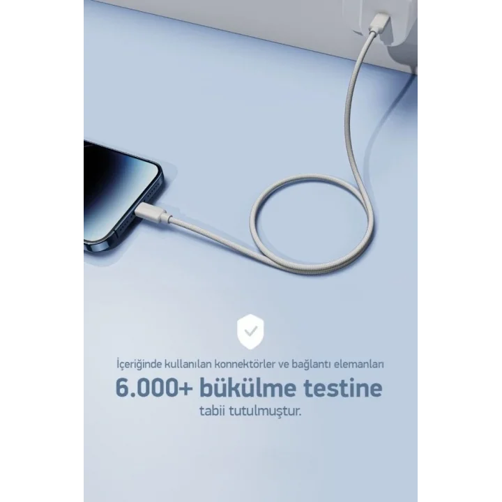 100W Örgülü Type C to Type C SPK-10 1mt Data ve Şarj Kablosu