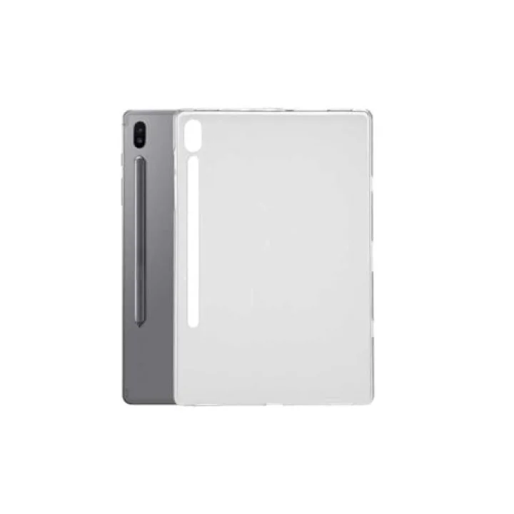 10217 Galaxy Tab S6 T860 ile Uyumlu Kılıf, Tablet Süper Silikon Kapak, Renksiz
