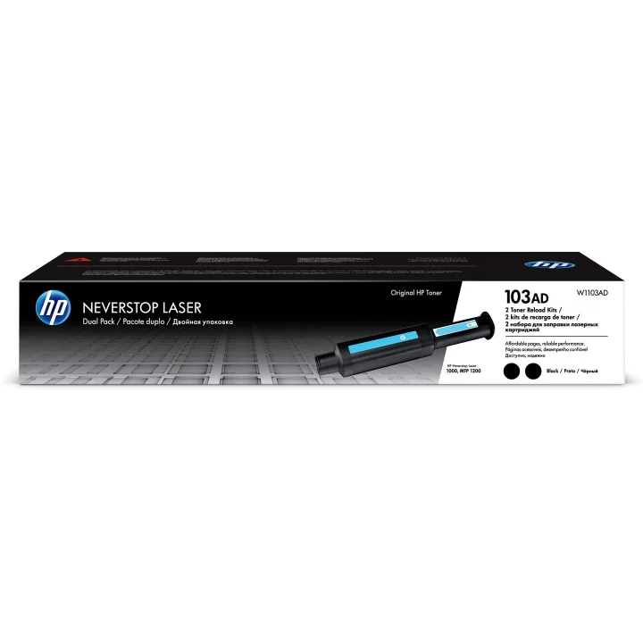103AD Blk 2Pack Laser Recharge Crtg