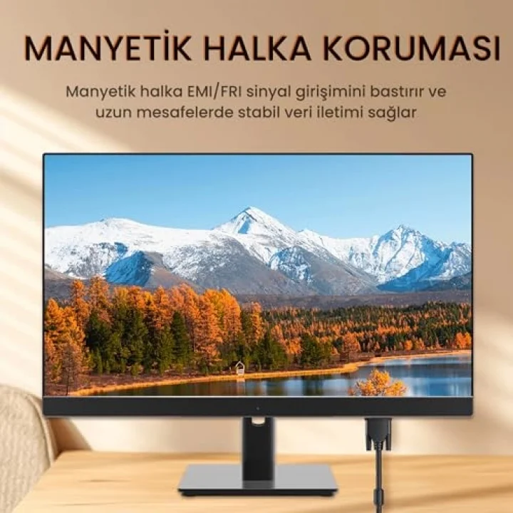 1080P 60Hz VGA Görüntü Kablosu 1.5 Metre