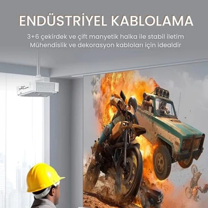 1080P 60Hz VGA Görüntü Kablosu 1.5 Metre