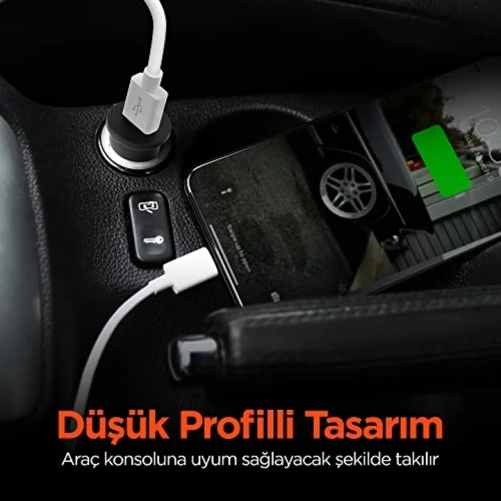 10W USB-A 2.1A Tekli Araç Şarjı, 2.1A, Siyah