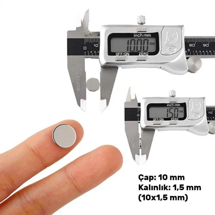 Ø10x1,5 mm Neodyum Mıknatıs (25 Adet Set)