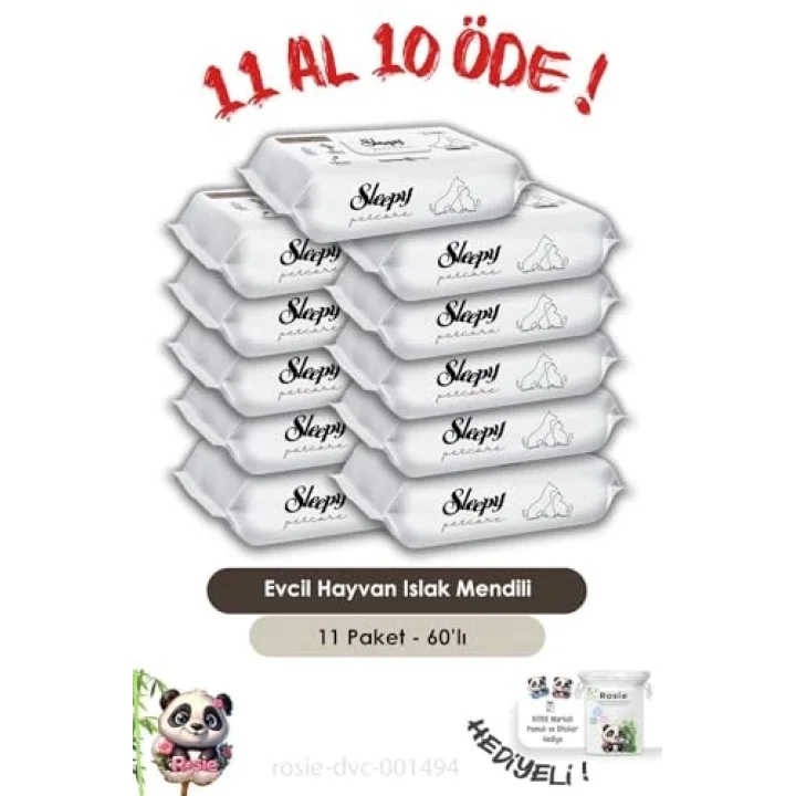 11 AL 10 ÖDE Petcare Evcil Hayvan Islak Havlusu 60lı