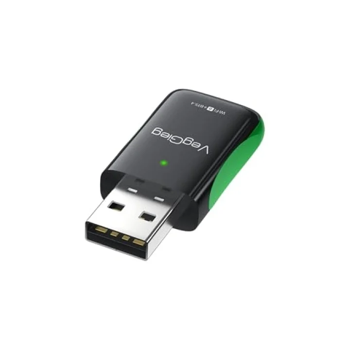 1100 Mbps Dual Band Wi-Fi 6 Alıcı ve Bluetooth 5.4 Adaptör Mini USB Dongle