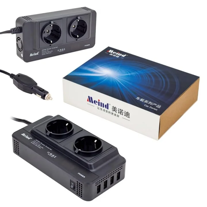 12 Volt 200 Watt, 4 Usb, 2 Priz, Dijital, Çakmaktan Power İnverter