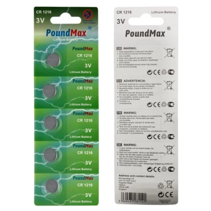 1216 DL1216 3V Lityum Düğmeli Pil (5li Paket)