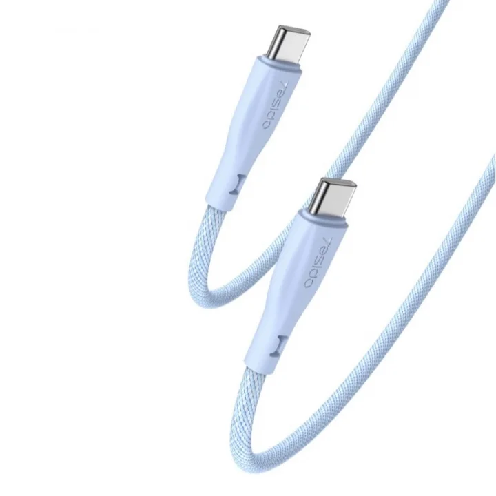 1.2M 60W Type-C to Type-C PD Hızlı Şarj Kablosu - Mavi