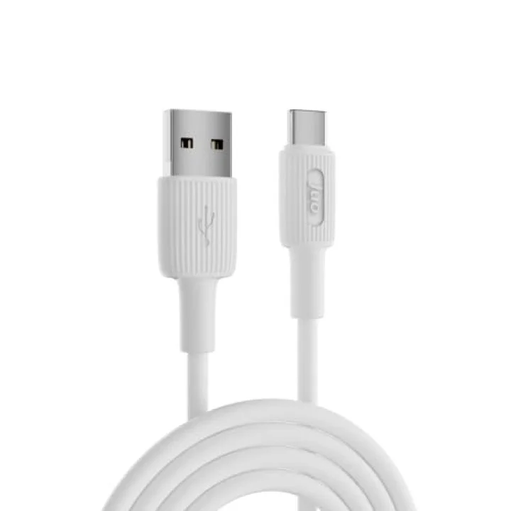 12W USB-A to Type-C Silikon Hızlı Şarj ve Data Kablosu Beyaz 2 Metre