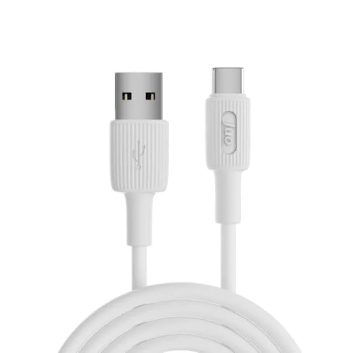 12W USB-A to Type-C Silikon Hızlı Şarj ve Data Kablosu Beyaz 2 Metre