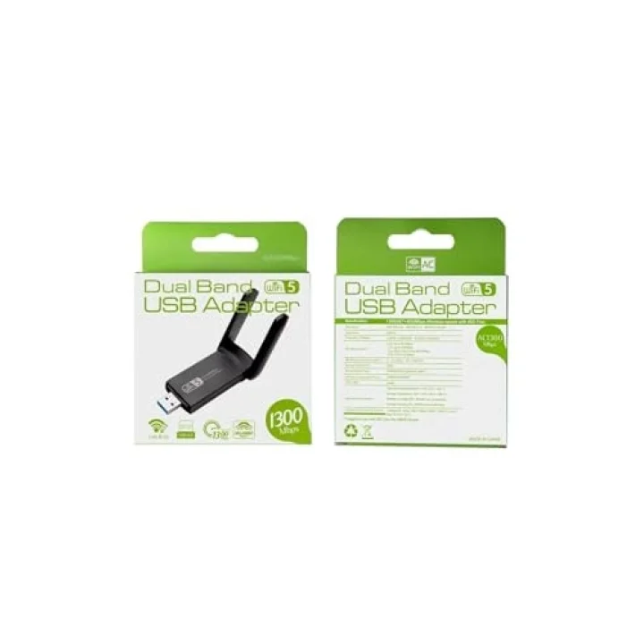 1300 Mbps Dual Band Usb 3.0 Adaptör Kablosuz Wifi Alıcı 2.4Ghz 5Ghz