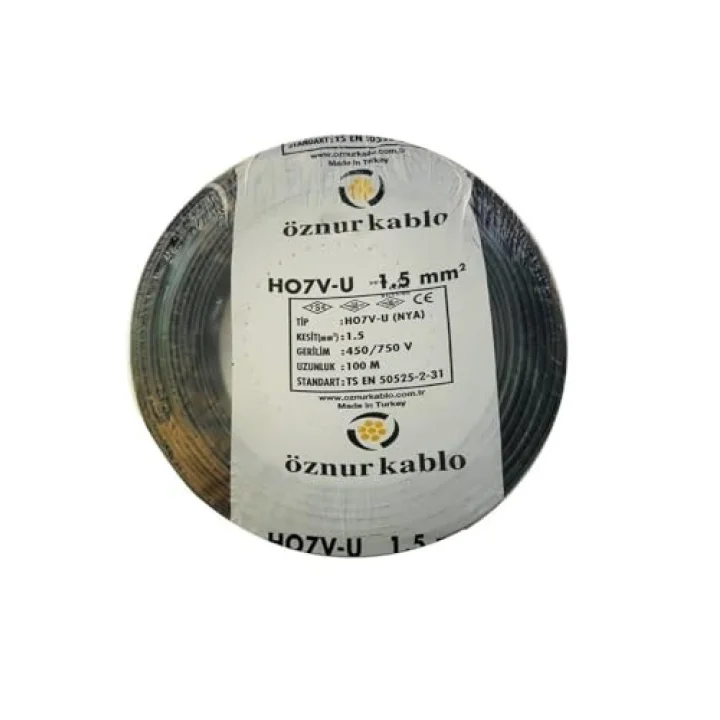 1,5 Mm2 Nya Tek Damar Siyah 100m