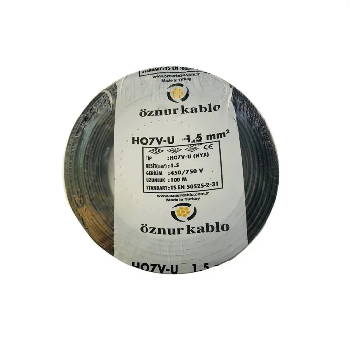 1,5 Mm2 Nya Tek Damar Siyah 100m