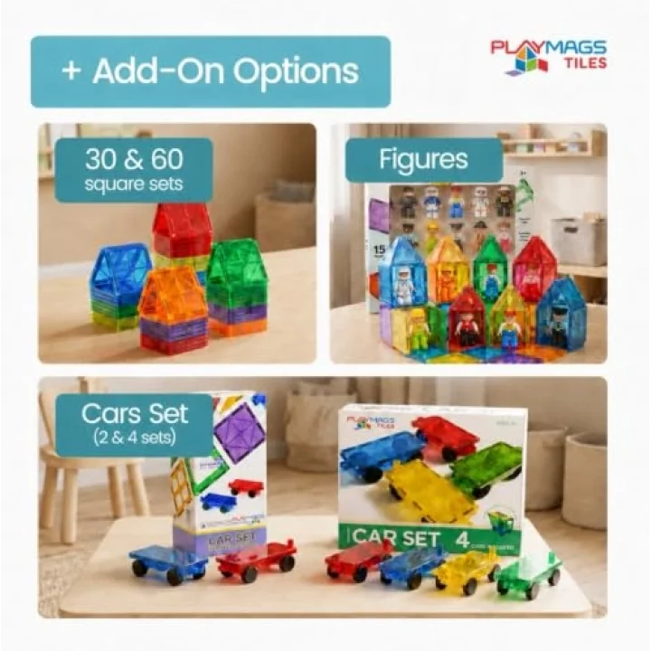 150 Parça Manyetik Blok Set | 3D Magnet Yapı Taşları | Çocuklar için STEM Eğitici Oyuncak | Araba Dahil Yaratıcı ve Montessori Uyumlu Yapı Seti
