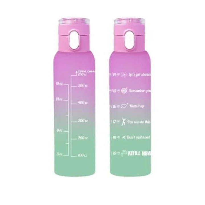 161407-844 Askılı Desenli Opak Desenli Matara 750 ml
