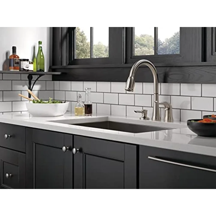 16970-Sssd-DST Single Handle Pull-Down Kitchen musluk with sıvı sabun dispenseri, paslanmaz by musluk