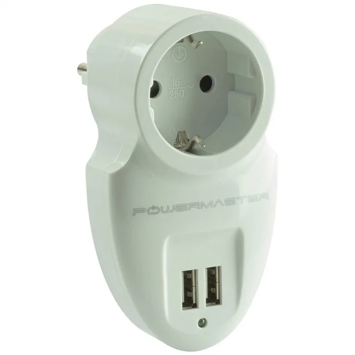 16A-3500W Çift Usbli Tekli Akim Korumali Priz (79 X 155 Mm)