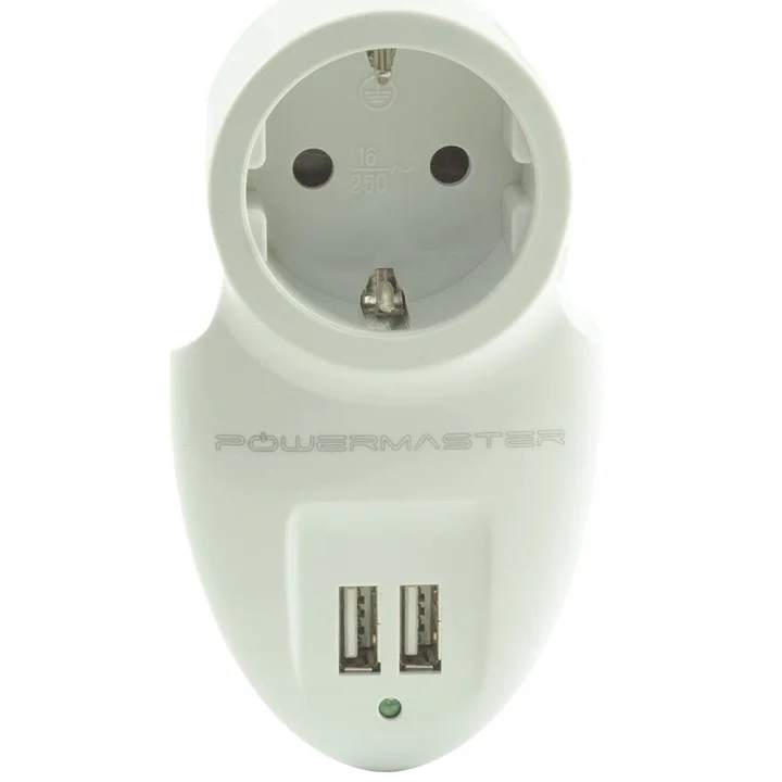 16A-3500W Çift Usbli Tekli Akim Korumali Priz (79 X 155 Mm)