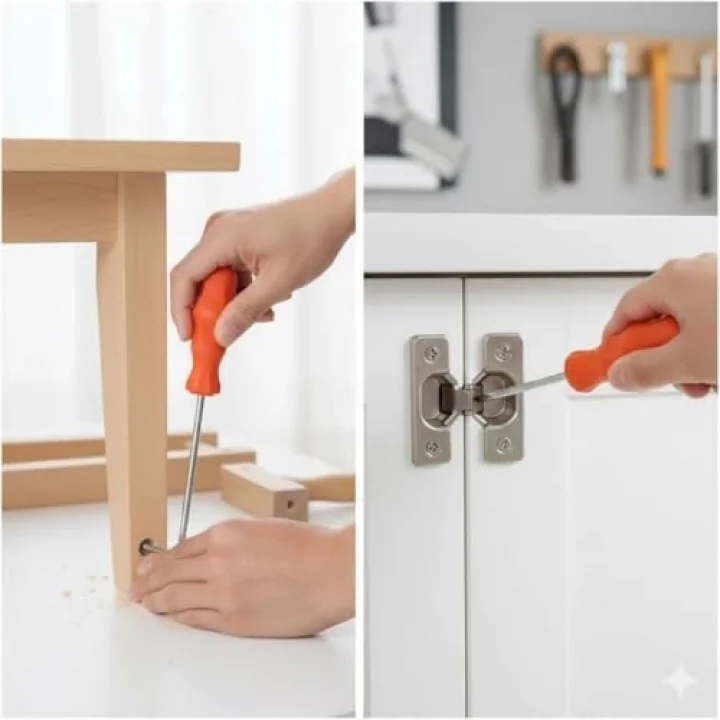 18 cm Mıknatıslı Düz Uçlu Tornavida – Ergonomik Turuncu Saplı Dayanıklı El Aleti