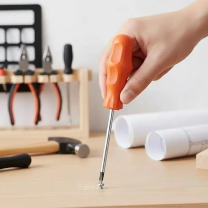 18 cm Mıknatıslı Düz Uçlu Tornavida – Ergonomik Turuncu Saplı Dayanıklı El Aleti