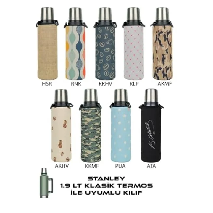 1.9 Lt. Klasik Stanleye Uyumlu Omuz Askılı Termos Kılıfı
