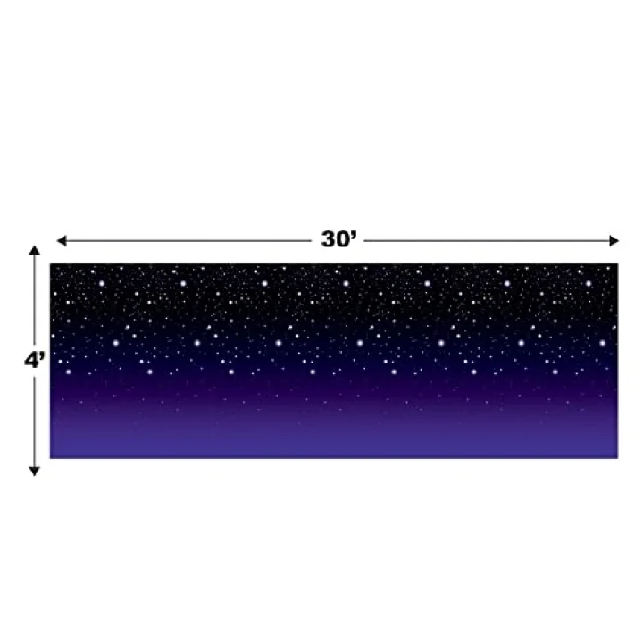 1er Pack Starry NIGHT arka plan, 4-feet 30-feet