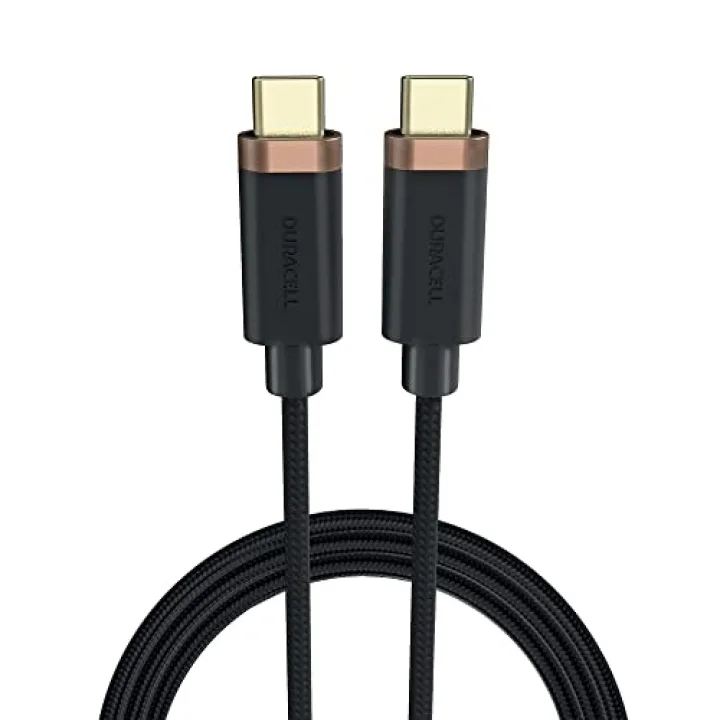 1m Usb-C To Usb-C Örgülü Şarj Kablosu - Siyah