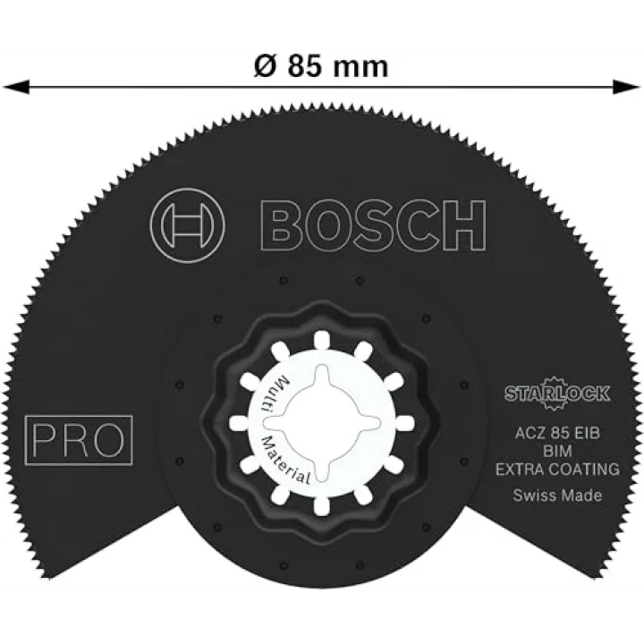 1x PRO ACZ 85 EIB Starlock Testere Ucu (Demir içermeyen metaller, Dolu Laminant Vinil, PVC, Ø 85 mm, Professional Aksesuar Çok Fonksiyonlu Makine)