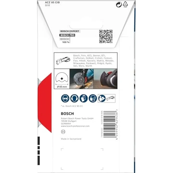 1x PRO ACZ 85 EIB Starlock Testere Ucu (Demir içermeyen metaller, Dolu Laminant Vinil, PVC, Ø 85 mm, Professional Aksesuar Çok Fonksiyonlu Makine)