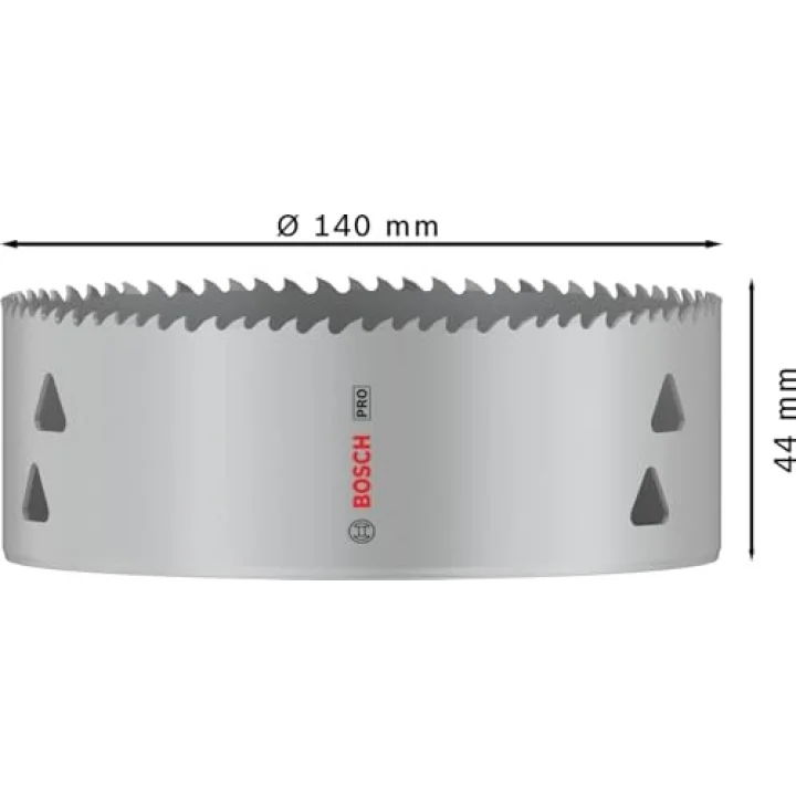 1x PRO Multi Material Delik Açma Testeresi (Yumuşak Ahşap, Alçıpan, Ø 140 mm, Professional Aksesuar Döner Matkap/Vidalamalar, Darbeli Matkap/Vidalama)