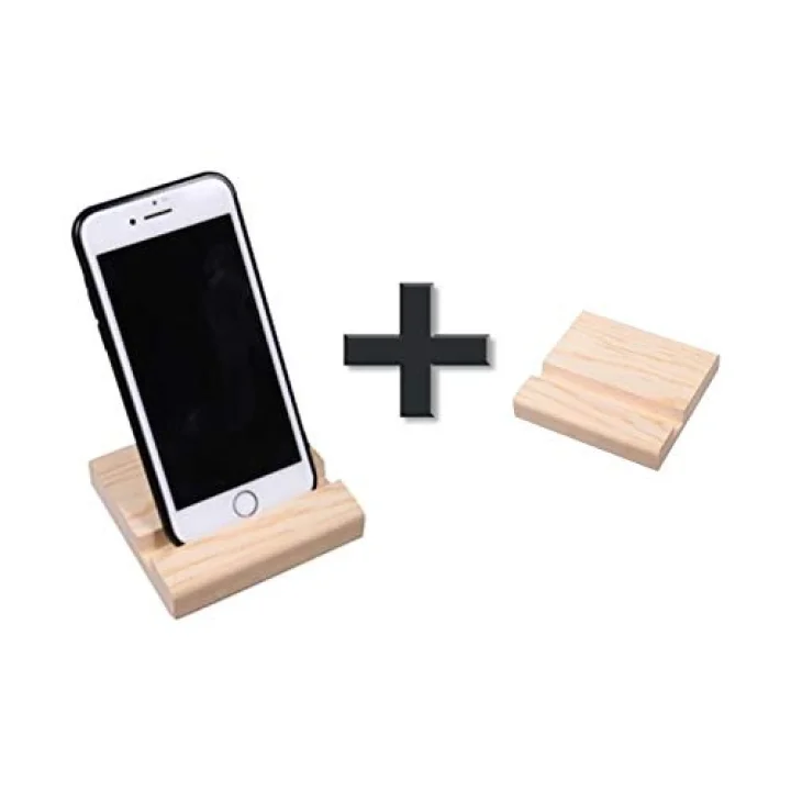 2 Adet Ahşap Telefon Tutacağı Telefon Standı Telefon Tutucu