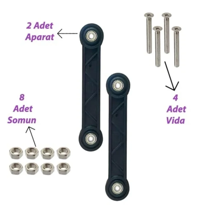 2 ADET Beşik Sallama Aparatı Siyah 15.5 Cm