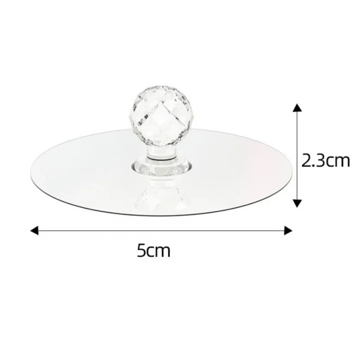 ® 2 Adet Kristal Kendiliğinden Güçlü Yapışkanlı Kulp Askısı Tutma Kolu