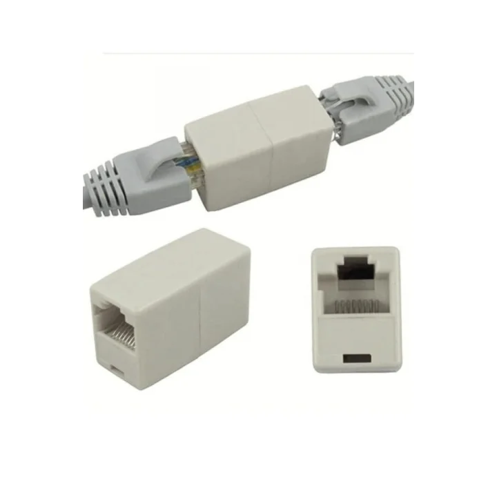2 ADET Rj45 Cat5 Cat6 Cat7 Cat8 Modem Ethernet Internet Kablo Uzatıcısı Dişi Dişi Birleştirici Ara Aparat (2)