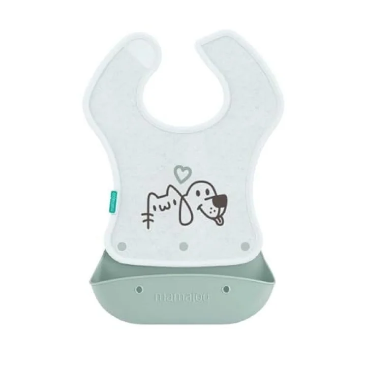 2-in-1 Katlanır Mama Önlüğü / Powder Green