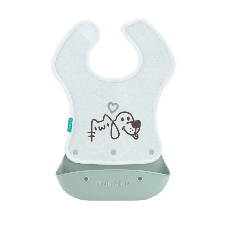 2-in-1 Katlanır Mama Önlüğü / Powder Green