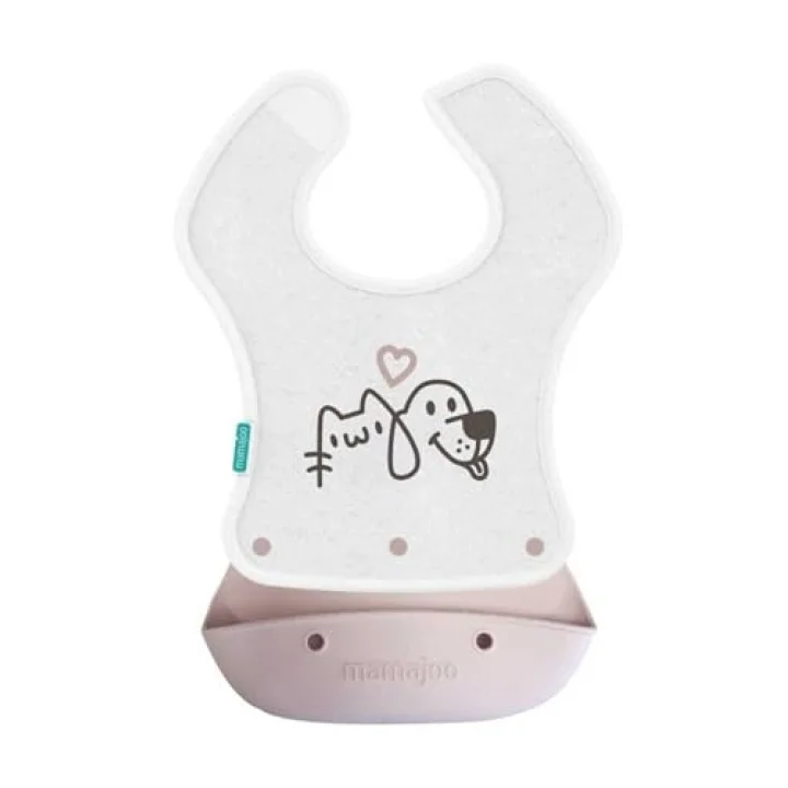 2-in-1 Katlanır Mama Önlüğü / Powder Pink