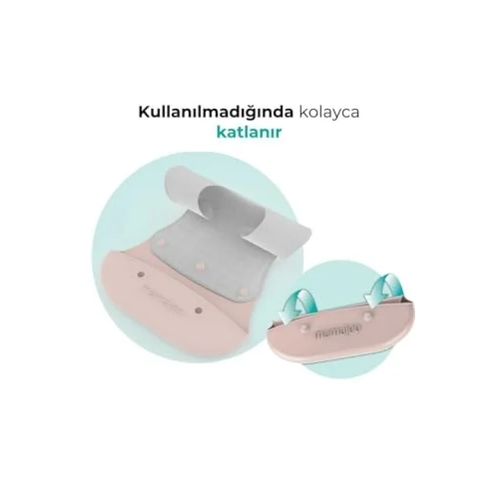 2-in-1 Katlanır Mama Önlüğü / Powder Pink