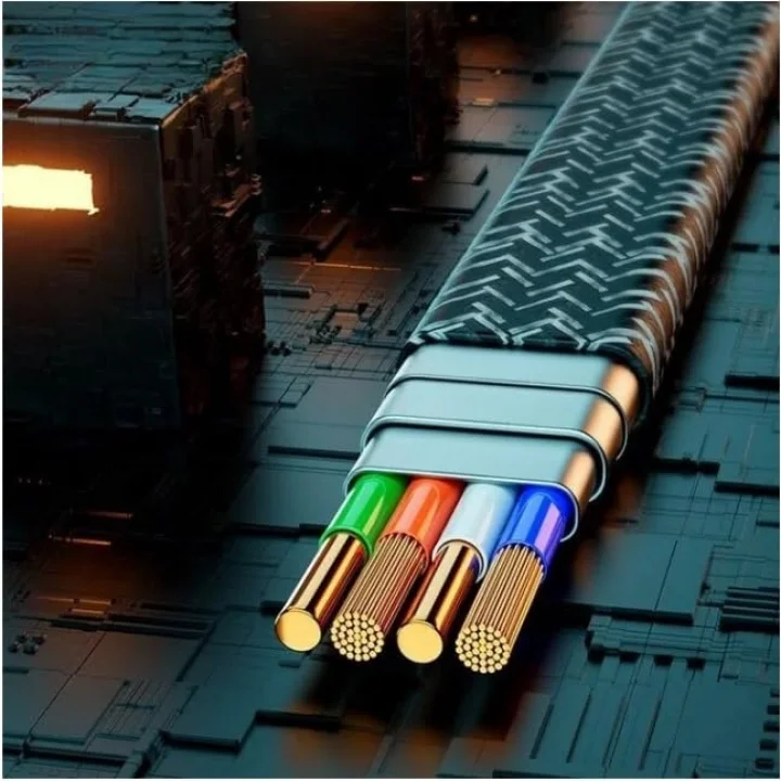 2 in 2 65w USB Type-C ve Lighting ile Uyumlu Örgülü Şarj Ve Data Kablosu - 1.5m Siyah AZ-B10th (CAR PLAY DESTEKLER)