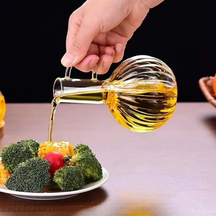 2li Bambu Stand ile Cam Yağdanlık ve Sirkelik Seti, Yemek Masası ve Sofralarınız İçin Bambu Standlı Şık Masa Üstü Yağ ve Sirke Şişeleri