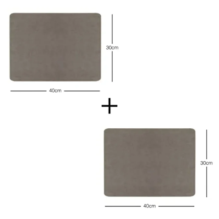 2li Gri Renk Deri Amerikan Servis 40 x 30 cm
