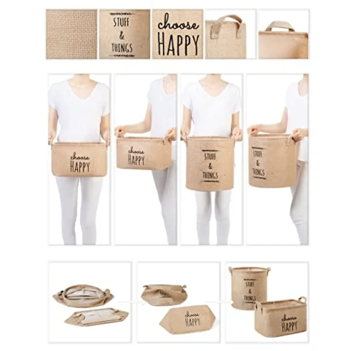 2li Jüt Sepet Set // 30x21x18+30x31