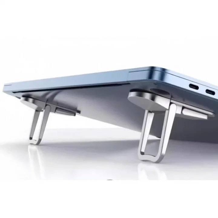 2li Paket Ayarlanabilir Laptop Standı - 2 Kademeli Ergonomik Yükseltici, Katlanabilir Taşınabilir Notebook Tutucu, Kaymaz Silikon Pedli Hafif Dizüstü Bilgisayar Standı